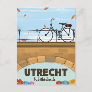 Urlaubsposter Utrecht Niederlande. Postkarte