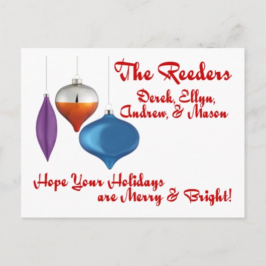 Urlaubspostkarte Feiertagspostkarte (Vorderseite)