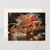 Urlaubspostkarte Frohe Weihnachten (Vorne/Hinten)