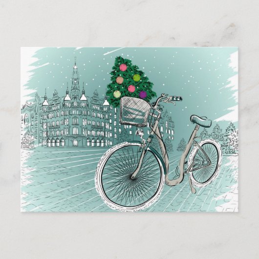 Urlaubspostkarte mit Ferienbaum Feiertagspostkarte (Vorderseite)