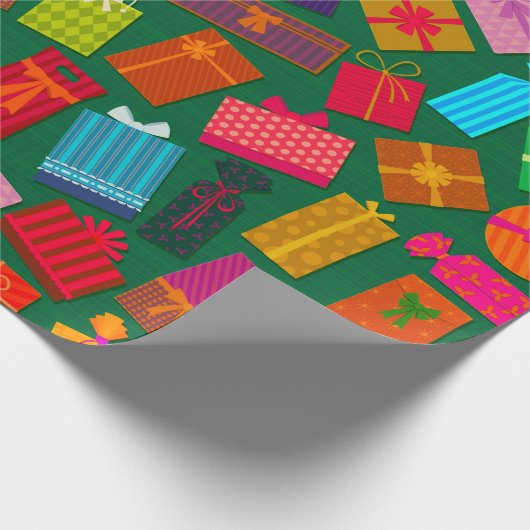 Urlaubspräsentationen zum Muster "Grüner Hintergru Geschenkpapier (Ecke)