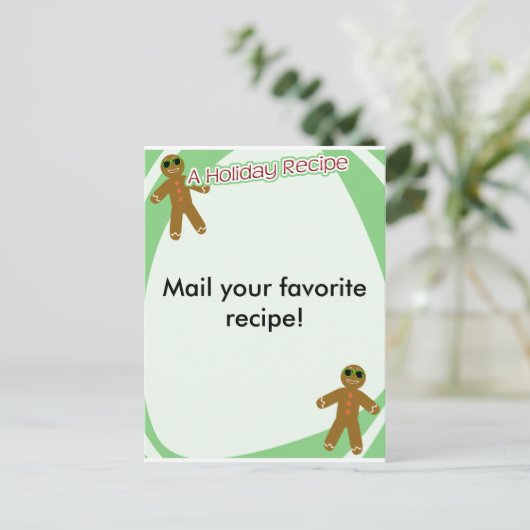 Urlaubsreecipe Feiertagspostkarte (Stehend Vorderseite)