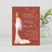 Urlaubssaison - Blonde Bridal Dusche Einladung (Stehend Vorderseite)