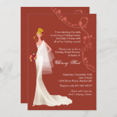 Urlaubssaison - Blonde Bridal Dusche Einladung (Vorne/Hinten)