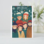 Urlaubssaison Dankeskarte (Stehend Vorderseite)