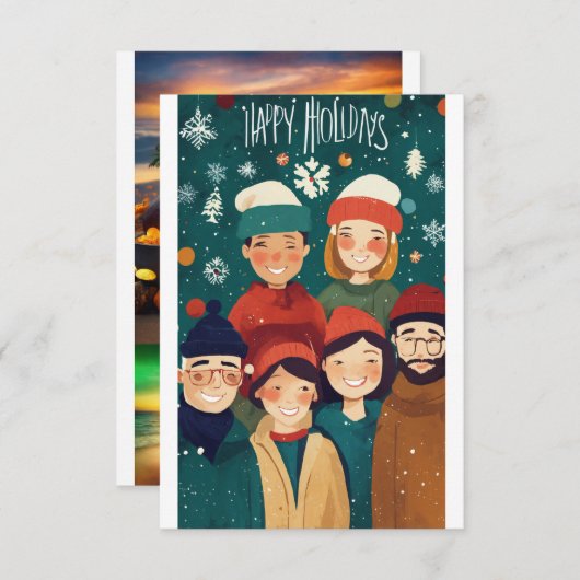 Urlaubssaison Dankeskarte (Vorne/Hinten)