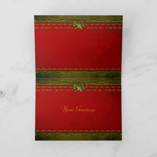 Urlaubssaison Feiertagskarte (Innenseite)