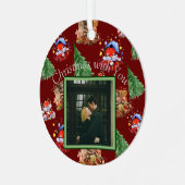 Urlaubssaison Foto Ornament Aus Metall (Vorderseite links)