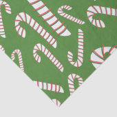 Urlaubssaison Künstlerische Candy Cane Green Seidenpapier (Detail)