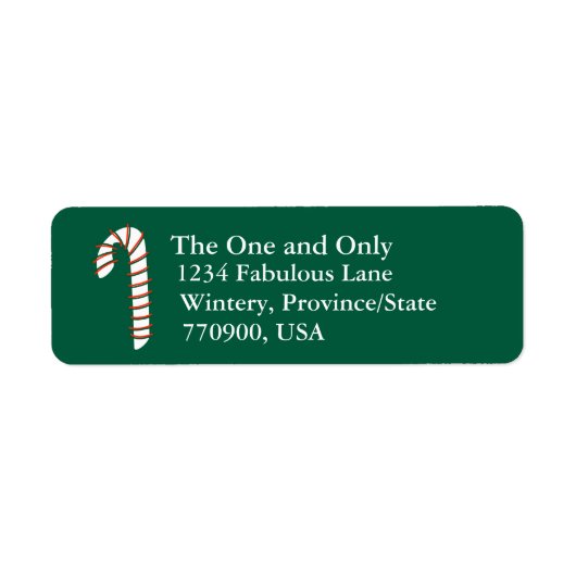 Urlaubssaison Künstlerische Candy Cane Labels (Vorne)