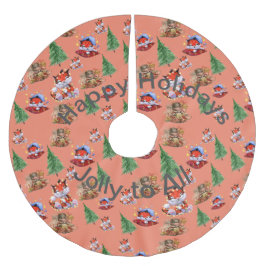 Urlaubssaison Polyester Weihnachtsbaumdecke