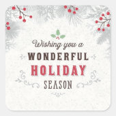 Urlaubssaison Quadratischer Aufkleber (Vorderseite)