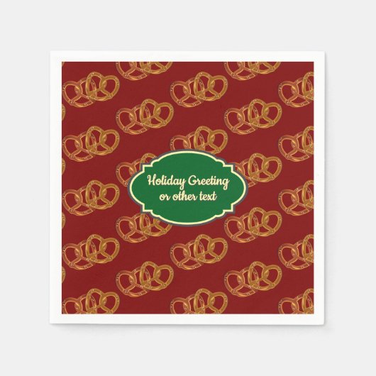 Urlaubssaison - Weihnachtsfarben Knottiertes Brot Serviette (Vorderseite)