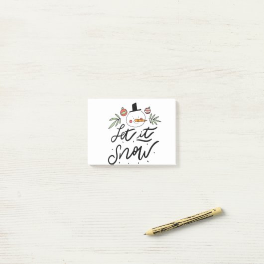 Urlaubsschnee Post-it Klebezettel (Auf Schreibtisch)