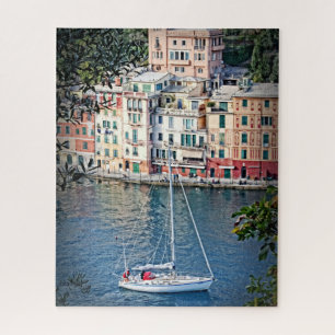 Urlaubssegeln nach Portofino Italien - 16x20-520 S Puzzle