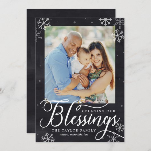 Urlaubssegmente Fotokarte Feiertagskarte (Vorne/Hinten)