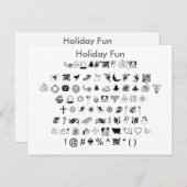 Urlaubsspass - Zazzle-Schriftart-Mustervorlage mit Postkarte (Vorne/Hinten)