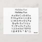 Urlaubsspass - Zazzle-Schriftart-Mustervorlage mit Postkarte (Rückseite)