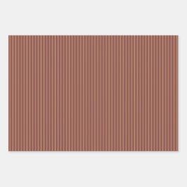 Urlaubsstreifen + Geometrie in traditionellen Farb Geschenkpapier Set
