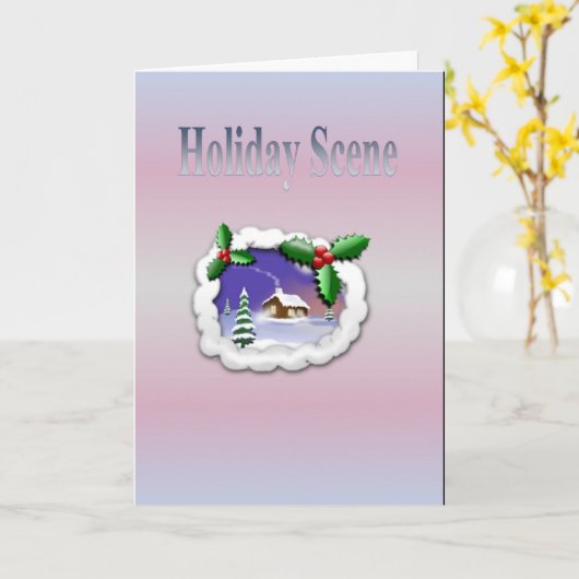 Urlaubsszene Karte (Gelbe Blume)