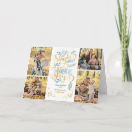 Urlaubstage Einfache Momente bringen große Freude Feiertagskarte