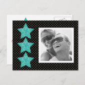 Urlaubstars-Foto Postkarte {schwarz} (Vorne/Hinten)