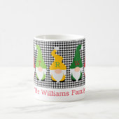 Urlaubstermine Gnomes Rot-Gelb-Familieninitialen Kaffeetasse (Mittel)