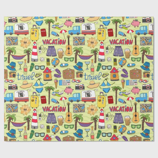 Urlaubsthema Geschenkpapier (Flach)