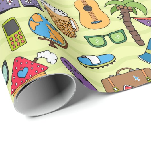 Urlaubsthema Geschenkpapier (Rolleneckpunkt)