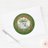 Urlaubsticker für die Schneeeule Runder Aufkleber (Umschlag)