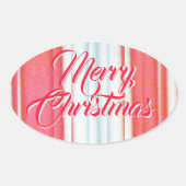 Urlaubstriche Ovaler Aufkleber (Vorderseite)