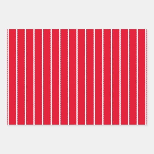Urlaubstripes niedliche Rot-Schnüre-Leinen Weihnac Geschenkpapier Set (Vorderseite 2)