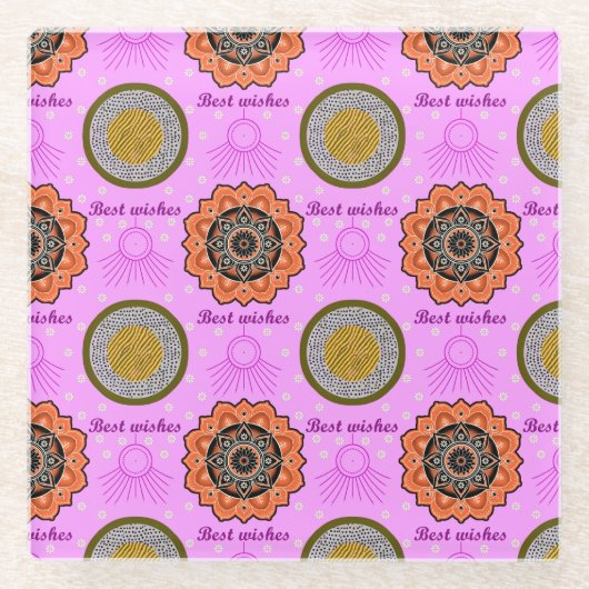 Urlaubsvibes Glasuntersetzer (Vorderseite)