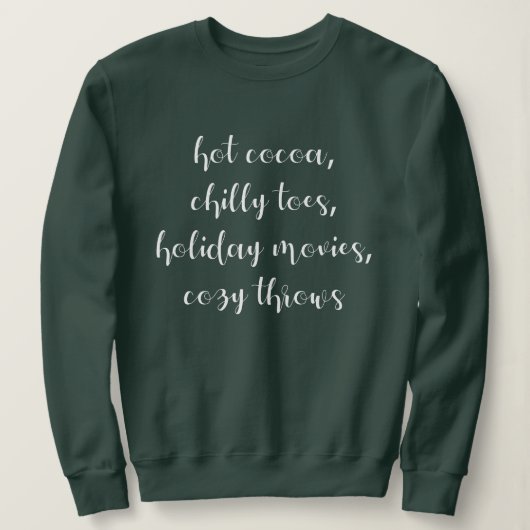 Urlaubswörter Liste Sweatshirt (Design vorne)