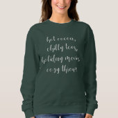 Urlaubswörter Liste Sweatshirt (Vorderseite)