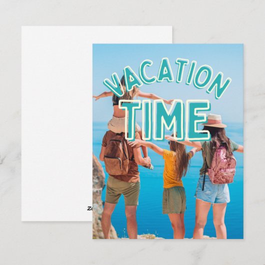 Urlaubszeit Feiertagskarte (Vorne/Hinten)