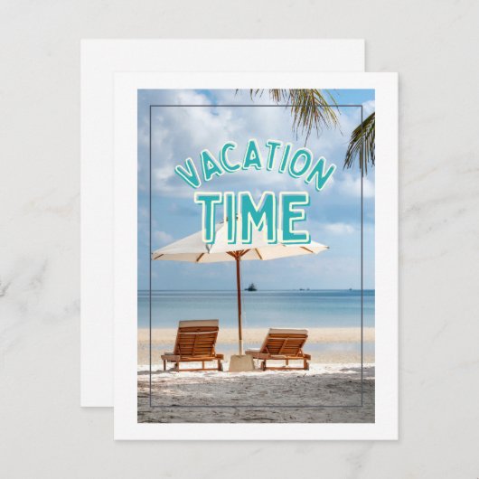 Urlaubszeit Feiertagskarte (Vorne/Hinten)