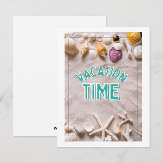 Urlaubszeit Feiertagskarte (Vorne/Hinten)