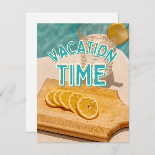 Urlaubszeit Feiertagskarte (Vorne/Hinten)