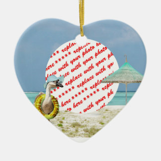 Urlaubszeit Gänsestrand Foto Rahmen Keramikornament