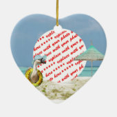 Urlaubszeit Gänsestrand Foto Rahmen Keramikornament (Hinten)