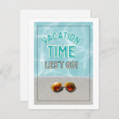 Urlaubszeit, lass uns gehen feiertagskarte (Vorne/Hinten)