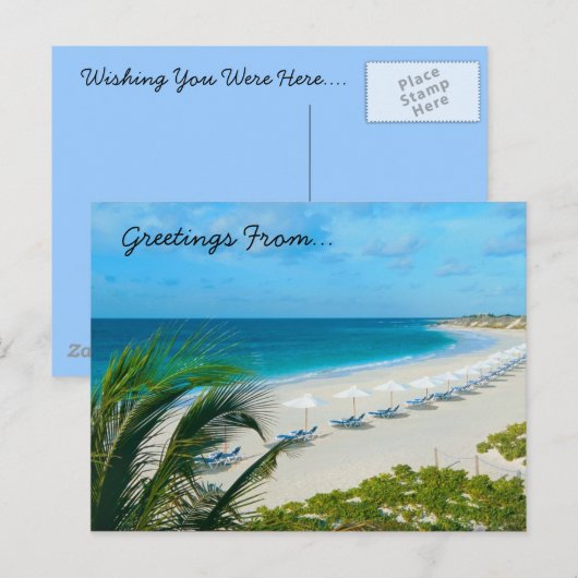 Urlaubszeit Postkarte (Vorne/Hinten)