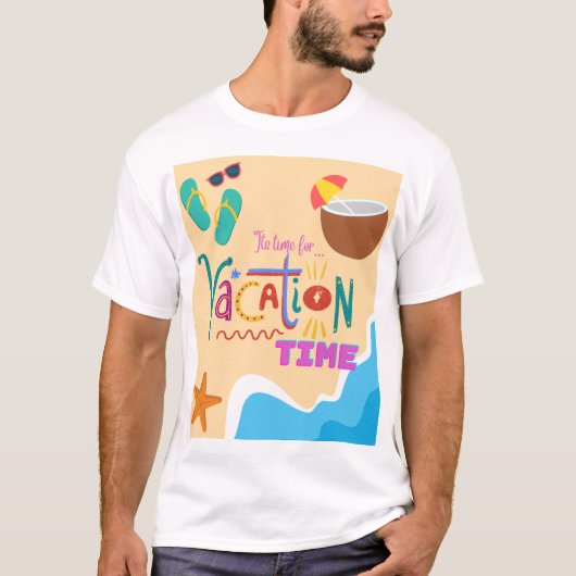 Urlaubszeit T-Shirt (Vorderseite)