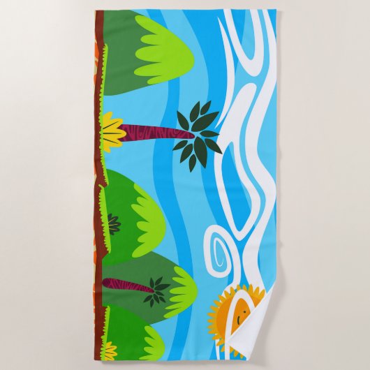 Urlaubsziel Strandtuch (Vorderseite)