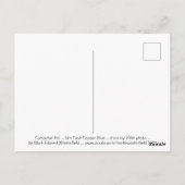 Urne Face Copper Blue Computer Art Postkarte (Rückseite)