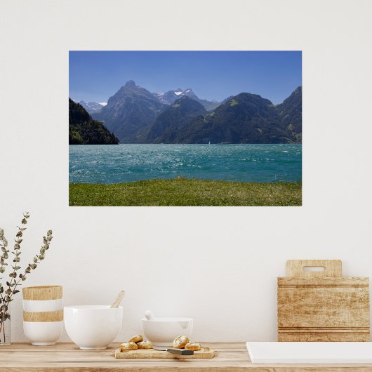Urnersee Summer View, Schweiz Poster (Küche)