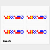 URNU East Midlands Maritime Signalflags Rechteckiger Aufkleber (Blatt)
