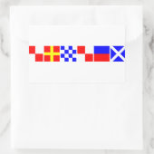 URNU East Midlands Maritime Signalflags Rechteckiger Aufkleber (Tasche)