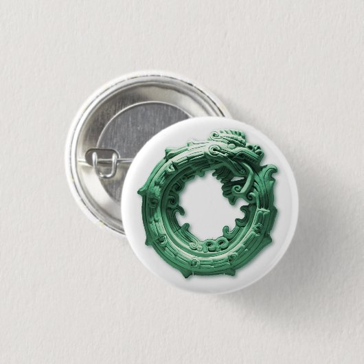 uroboro Quetzalcóatl Button (Vorne & Hinten)